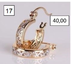 Brinco Tamanho Pequeno com Banhos em Ouro e Prata 925 - PREÇO PROMOCIONAL !! 30,00 !!